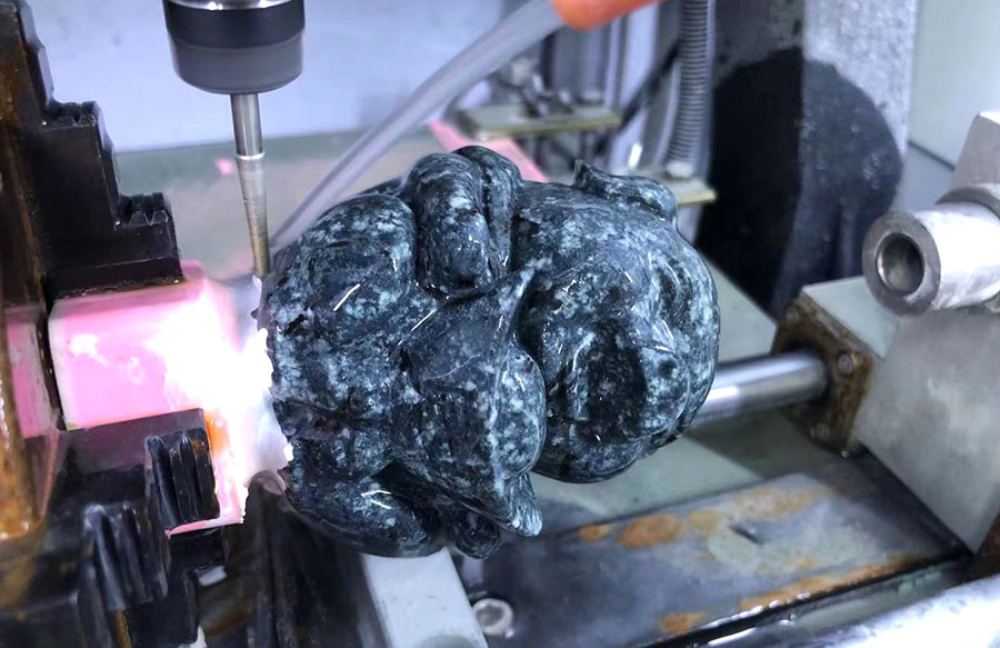 玉石雕刻機粘料